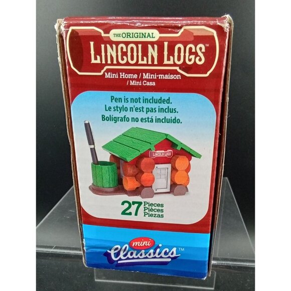 The Original Lincoln Logs Mini Home Building Set 27 Pieces Real Wood - Picture 6 of 6